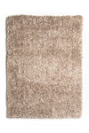 Benzara Contemporary Style Area Rug in Polyester with Cotton Backing, Beige