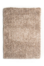 Benzara Contemporary Style Area Rug in Polyester with Cotton Backing, Beige