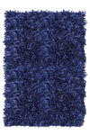 Benzara Contemporary Style Area Rug in Polyester with Cotton Backing, Blue