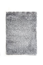 Benzara Contemporary Style Polyester Area Rug with Cotton Backing, Gray