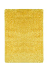 Benzara Contemporary Style Polyester Area Rug with Cotton Backing, Yellow