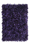 Benzara Contemporary Style Polyester Area Rug with Cotton Backing, Purple