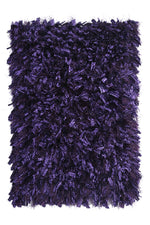 Benzara Contemporary Style Polyester Area Rug with Cotton Backing, Purple