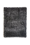 Benzara Modern Style Polyester Area Rug With Cotton Backing, Dark Charcoal Gray