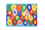 Benzara Alphabetical Machine Tufted Area Rug In With Nylon Backing, Multicolor