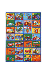 Benzara Pictorial Machine Tufted Area Rug In Polyester With Nylon Backing, Multicolor