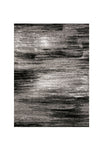 Benzara Shaded Patterned Area Rug In Polyester With Jute Mesh, Small, Gray and Black