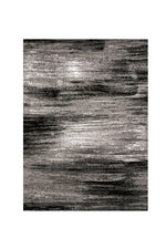 Benzara Shaded Patterned Area Rug In Polyester With Jute Mesh, Small, Gray and Black