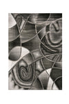 Benzara Abstract Patterned Area Rug In Polyester With Jute Mesh, Small, Gray