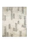 Benzara Geometric Patterned Polyester Area Rug With Latex Backing, Beige & Black