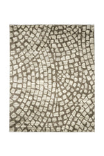 Benzara Contemporary Area Rug In Recycled Polyester & Latex Backing, Beige & Gray