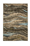 Benzara Designer Area Rug In Recycled Polyester & Latex Backing, Multicolor