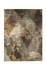 Benzara Linear Designed Polyester Area Rug With Latex Backing, Multicolor