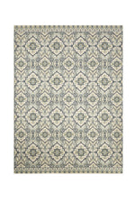 Benzara Classic Nylon Area Rug With Latex Backing, Medium, Beige and Blue