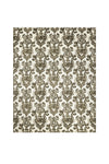 Benzara Transitional Style Nylon Area Rug With Latex Backing, Small, Brown and Ivory
