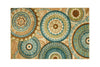 Benzara Nylon Area Rug With Floral And Geometric Patterns, Small, Multicolor