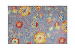 Benzara Flower Pattern Nylon Area Rug with Latex Backing, Small, Multicolor