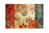 Benzara Nylon and Latex Backing Area Rug with Floral Pattern, Small, Multicolor