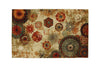 Benzara Contemporary Floral Patterned Area Rug In Nylon and Latex, Small, Multicolor