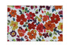Benzara Bright Floral Pattern Nylon Area Rug with Latex Backing, Small, Multicolor