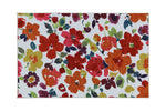 Benzara Bright Floral Pattern Nylon Area Rug with Latex Backing, Small, Multicolor