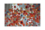 Benzara Nylon and Latex Backing Area Rug with Colorful Round Pattern, Small