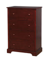 Benzara Wooden Chest With 4 Storage Drawers In Cherry Brown