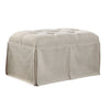 Benzara Rectangular Button Tufted Fabric Upholstered Bench With Storage, Beige