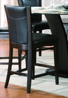 Benzara Leather Upholstered Counter Height Chair in Dark Brown Finish, Set of 2