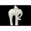 Benzara Standing Ceramic Elephant Figurine With Long Legs, Glossy White