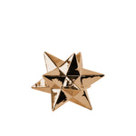 Benzara 12 Point Stellated Sculpture In Ceramic, Small, Copper