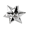 Benzara 12 Point Stellated Sculpture In Ceramic, Large, Silver