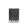 Benzara Rectangular Porcelain Vase In Octagonal Pattern, Small, Silver