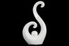 Benzara ``S`` Shaped Ceramic Abstract Sculpture, Large, Glossy White