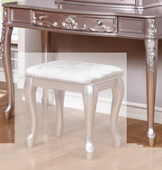 Benzara Decorative Wooden Vanity Desk with Cabriole Legs, Purple