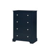 Benzara Transitional Solid Wood Chest With Four Drawers, Blue