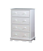 Benzara Contemporary Solid Wood Chest With 4 Drawers, White