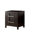 Benzara Transitional Solid Wood Night Stand With Two Drawers, Espresso Brown