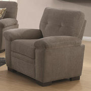 Benzara Transitional Micro Velvet Fabric & Wood Chair With Padded Armrests, Light Gray