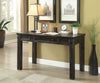 Benzara Transitional Style Wooden Writing Desk with Block Legs, Black