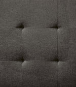 Benzara Tufted Fabric Upholstered Folding Ottoman with Storage, Dark Gray