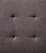 Benzara Button Tufted Fabric Upholstered Futon Sofa with Pull Out Chaise, Gray