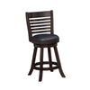 Benzara Swivel Counter Stool with Leatherette Seat, Set of 2, Brown and Black