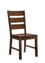 Benzara Transitional Style Wooden Side Chair With Ladder Backrest, Set of 2, Brown