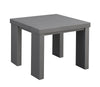 Benzara Aluminum Framed End Table with Plank Style Top, Gray