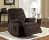 Benzara Fabric Power Recliner with Stand Assist Mechanism and Plush Seat,Dark Brown