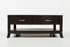 Benzara Wooden Cocktail Table With 2 Drawers & Shelf, Brown