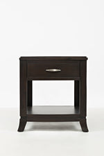 Benzara Transitional Style Wooden End Table With Drawer & Shelf, Birch Brown