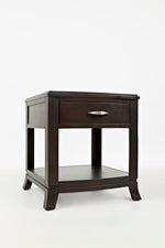 Benzara Transitional Style Wooden End Table With Drawer & Shelf, Birch Brown