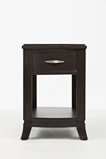 Benzara Transitional Style Wooden Chair Side Table With Drawer & Shelf, Brown